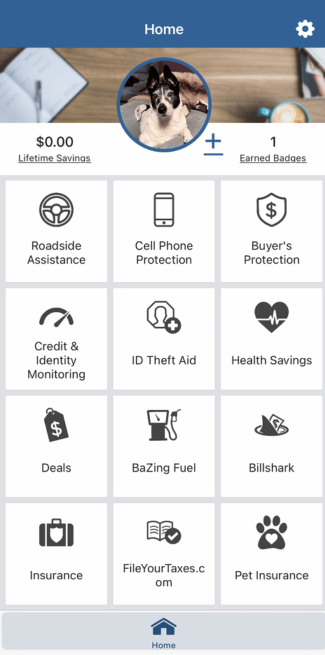 Screenshot of Freedom Perks app